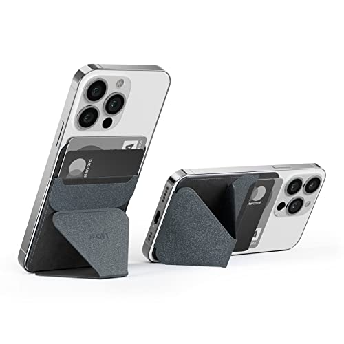 MOFT Phone Stand with 3M Adhesive for Android, iPhone and Most Smartphones, 2 Viewing Angles, Slim Wallet Stand (Starry Grey)