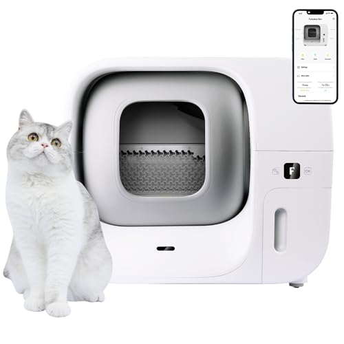 Furbulous True Odor-Free Automatic Cat Box with Self-Pack and Refill System, APP Control, Self Cleaning and Packing Litter Robot with Extra Large Spac