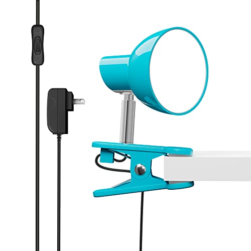 LED Clip lamp,5W Super Bright Desk Light, 330° Rotation Small Lamp with Clamp on Desk-Table-Bed Headboard-Cupboard Home Lighting, Modern and Save Spa