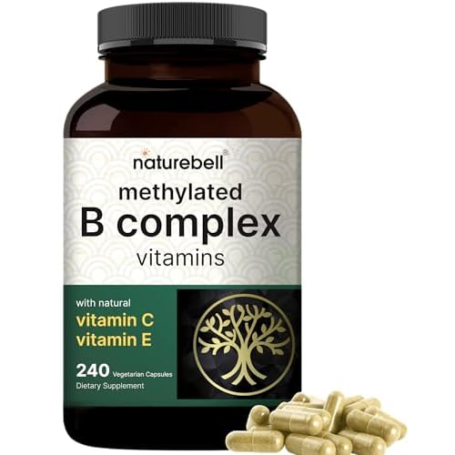 Methylated B Complex Vitamins, 240 Veggie Capsules | Multivitamin B Complex | B12, Folate, Biotin & More – with Natural Vitamin C, E, Choline & Inos
