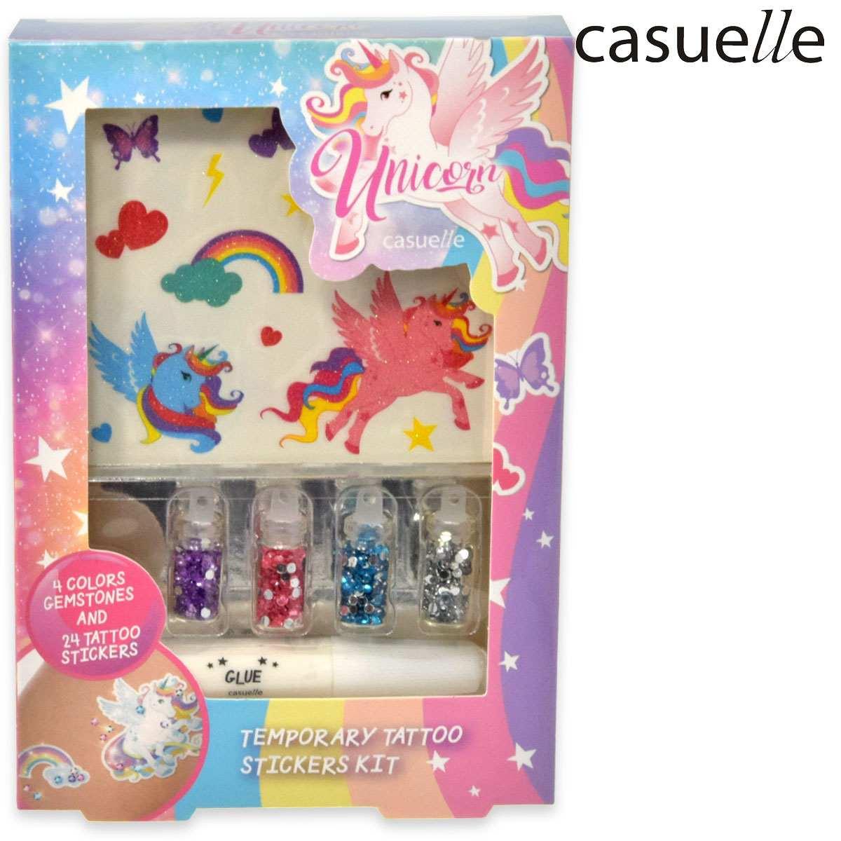 Ut glitter body tattoo sæt med perle -