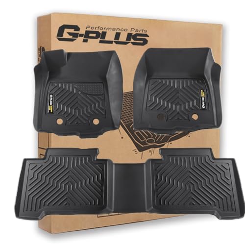 G-PLUS Floor Mats Compatible with Toyota Tacoma 2016-2023 Double Cab (Only Fit Automatic, Not Fit Vehicles with Vinyl Flooring), TPE Custom Fit All We