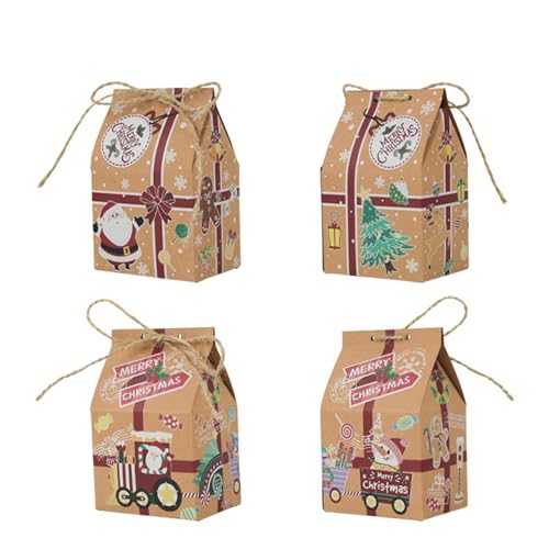 Garvee 50 Pieces Christmas Candies Treats Boxes For Baby Shower Wedding Party Decoration (7.1 x 5 x 10.1cm-2.8x1.97x3.98inch) As shown in the picture