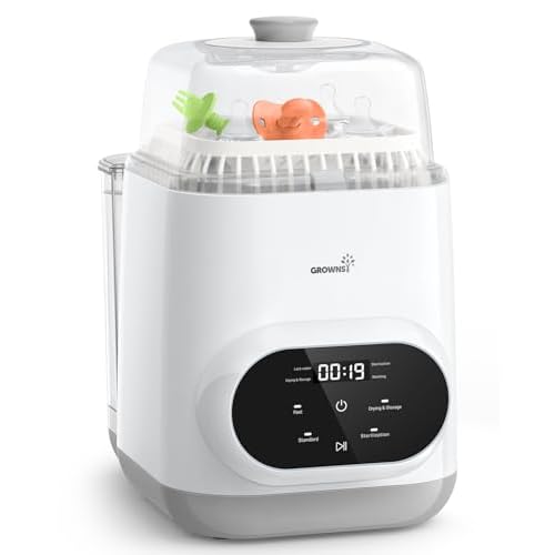 Grownsy EaseClean Bottle Washer Pro | All-in-One Bottle Washer and Sterilizer and Dryer | Baby Bottle Washer for Bottles, Pump Parts & Baby Essentials