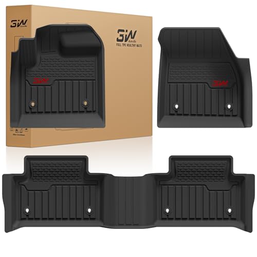 3W Floor Mats Fit for Land Rover-Range Rover Evoque 2020-2024 2025 2026, TPE All Weather Custom Fit Floor Liner,1st & 2nd Row Full Set TPE All-Weather