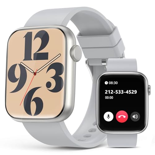 Smart Watch for Men Women with Bluetooth Call,1.9'' HD Full Touch Screen Fitness Tracker, 123 Sports Modes, Waterproof Smartwatch with Heart Rate-Bloo