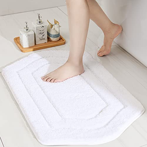 COSY HOMEER Extra Thick Bath Linen Sets Rugs for Bathroom - Anti-Slip Bath Mats Soft Plush 100% Strong Polyester Living Room Bedroom Water Absorbent(W