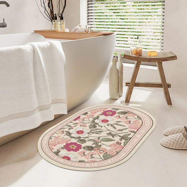 Soft Diatomaceous Earth Bathroom Floor Mat Absorbs Water And Dries Quickly LN1178