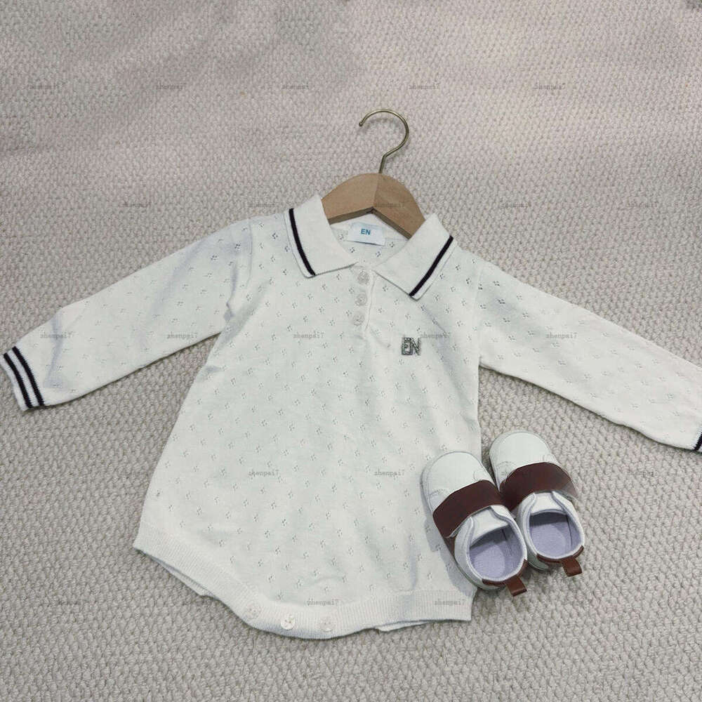 Top newborn jumpsuits toddler romper designer Baby clothing Long sleeve Knitted Austere dress infant bodysuit A383X11N300