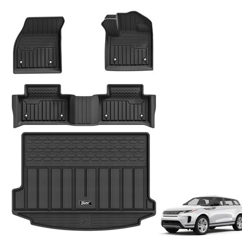 3W Floor Mats & Boot Liner Fit for Range Rover Evoque 2020-2024 2025 (Not for Manual, Dynamic), All Weather Thoex™ Car Mat, Waterproof Anti-Slip Eas