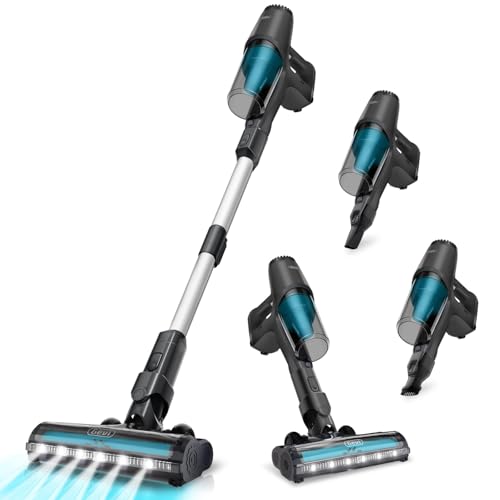 Gevi Cordless Vacuum Cleaner for Home, Stick Vacuum with Hy-HEPA, Ultra Long Battery Life, Powerful Sunction, Deap Clean for Hardwood Floor, Carpet &