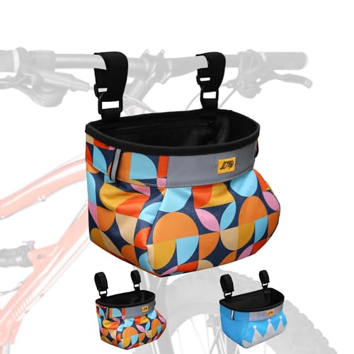 Kids Bicycle Basket Waterproof Front Frame Handlebar Bag Children Bike Accessories for Toddlers Bike Scooter Patterned
