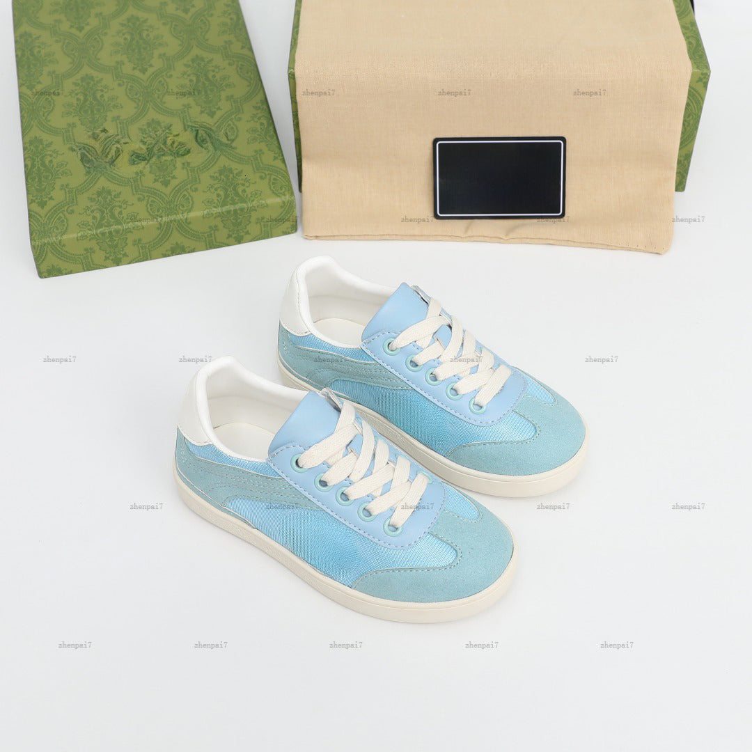 Top Child Sneakers Gradient color design kids canvas shoe Size 26-35 Box protection Comfortable baby casual shoes A431X12N106-d