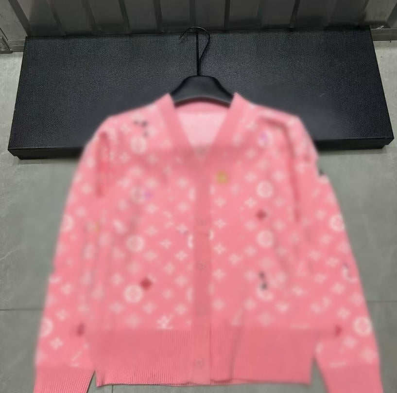 Designer womens sweater Luxury Cardigan knitting jacket fashion V Neck Jacquard sweater pure cotton letter top women&#039;s coat