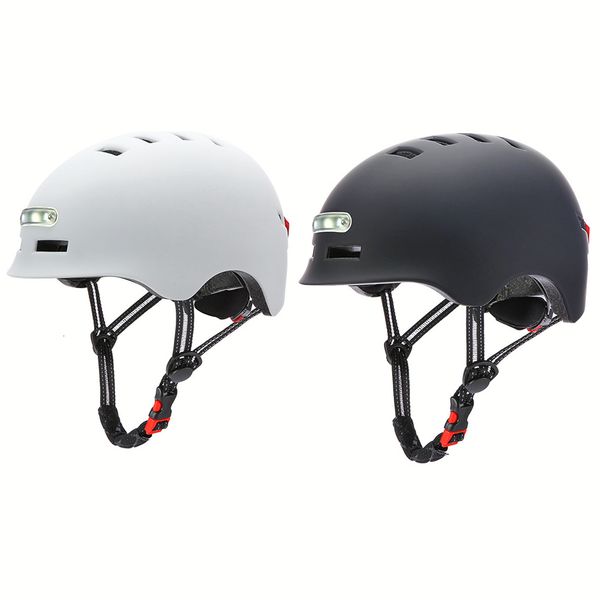 Cycling Helmets Helmet with Light Warning Integrated Bicycle Balance Car Helmet Outdoor Sports Electric Car Scooter Riding Cap 230829