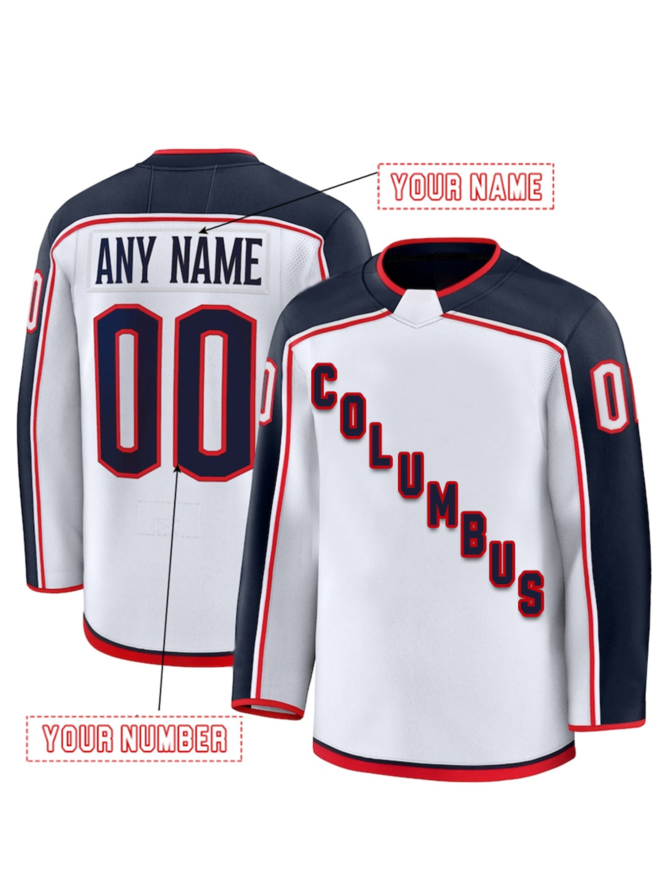 Gaudreau Custom Mens-Youth Ice Hockey Jeresys Werenski Marchenko Fantilli Johnson Jeffer ed Name Any Number 2025 Winter Classic Jersey
