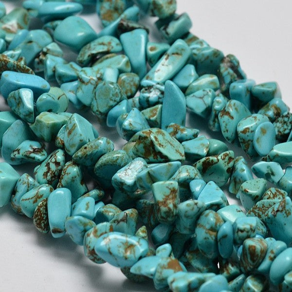 Chips Synthetic Turquoise Beads Strands