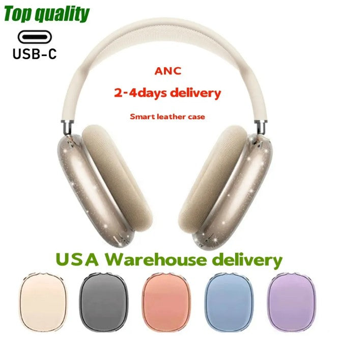 B1 Max For Top Airpods max pro 2 3 4 Max ANC Metal earbuds Headphone Cushions Accessories Solid Silicone High Custom Waterproof Protective Metal hea
