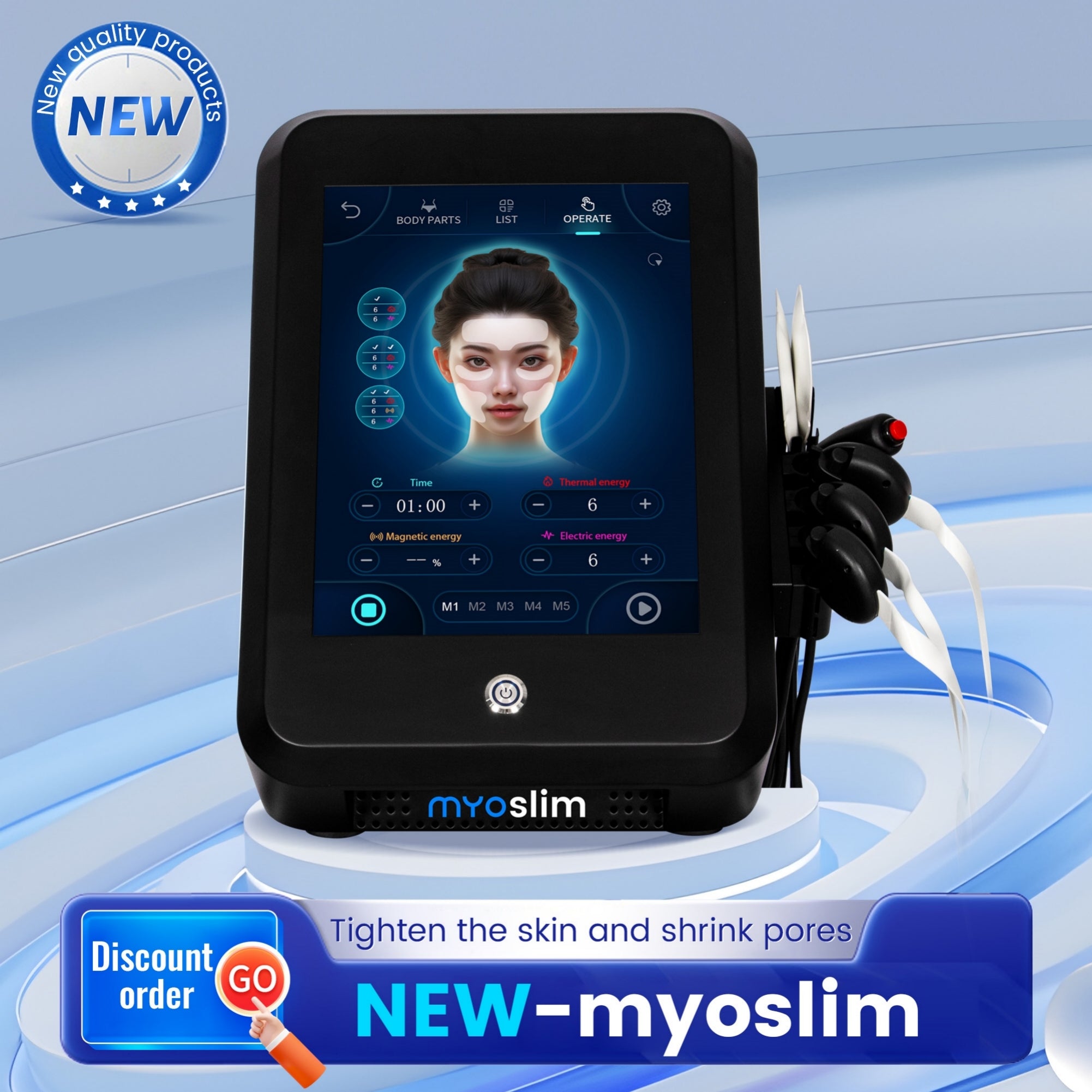 Magnetic Face Lifter Ems Beauty Salon Uses Face Slimming Magic Wrinkle Removal, Firming and Shaping Beauty Instrument Multi-Mode Care HOT