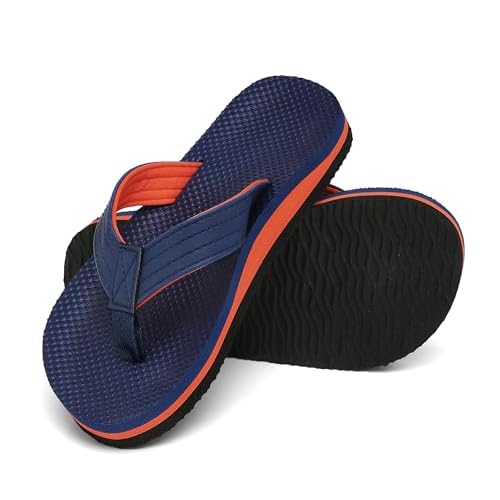 INMINPIN Kids Boys Girls Flip Flops Comfort Quick-Dry Beach Pool Aqua Thong Sandals(Little Kid-Big Kid) 11 Little Kid Blue Orange