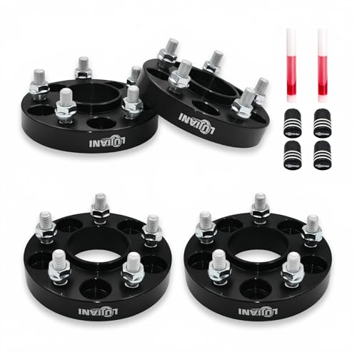 4 Pack 5x114.3mm Wheel Spacers for 350Z 370Z FX45 G35 G37 M45, 1" Thick Forged Hubcentric Tire Spacer, M12x1.25 Thread Studs & 66.1mm Centric Bore, 5x