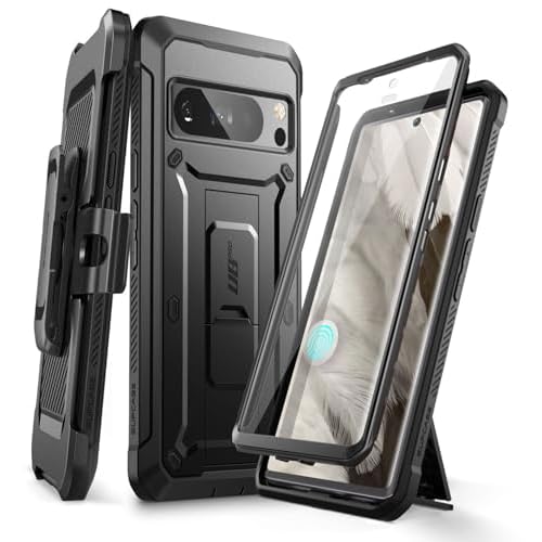 SUPCASE for Google Pixel 8 Pro Case with Stand & Belt-Clip (Unicorn Beetle Pro), [Built-in Screen Protector] [Military-Grade Protection] Heavy Duty Ru
