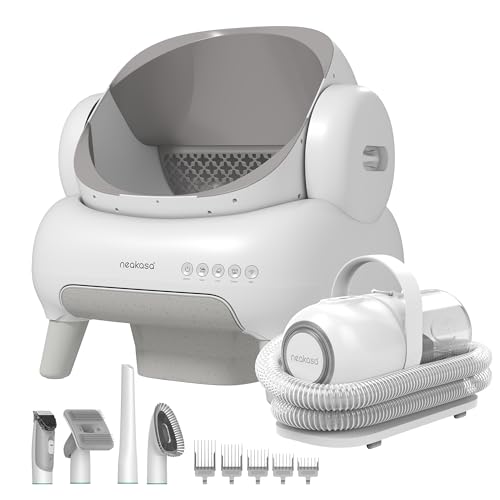 neabot Neakasa P1 Pro Pet Grooming Kit with M1 Lite Self-Cleaning Cat Litter Box