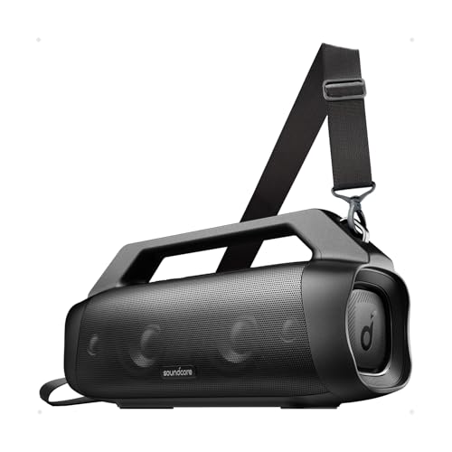 Soundcore Anker Motion Boom Plus IP67 Portable Speaker, 80W Stereo Sound, Custom EQ & BassUp, USB-C, Bluetooth, Built-in Power Bank, Waterproof Blueto