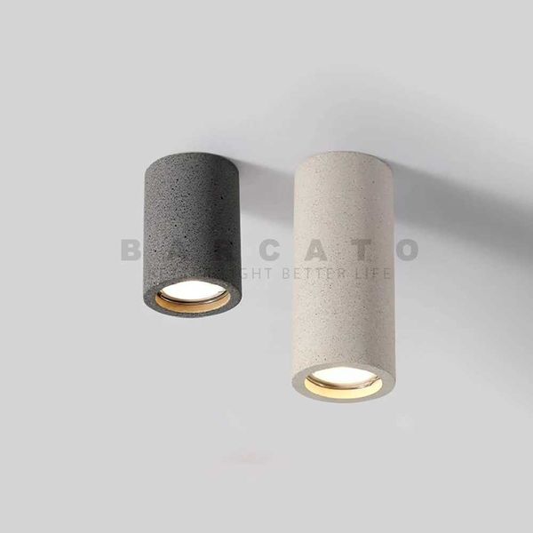 Cement Downlight Surface Mounted Spotlight GU10 Led Ceiling Lights Minimalist Industrial Lamp Living Room Corridor Kitchen Aisle Y240822