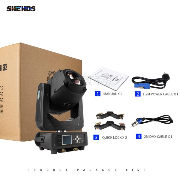 SHEHDS LED Beam Spot 200W 2IN1 Lighting Moving Head Light DMX Disco Led Light Part DJ Luz Projetor