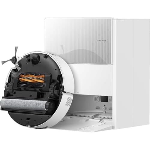 DREAME Aqua10 Ultra Roller Robot Vacuum and Mop & 30,000Pa Suction, Self-Cleaning Dock & Extending Roller Mop, Heat-Washes & Dries, Carpet Protection,