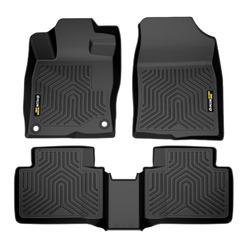 G-PLUS TPE Floor Mats Black Compatible with Civic Sedan & Hatchback Coupe 2016-2021 All Weather Full Cover Protection 1st & 2nd Row Floor Liners Inter
