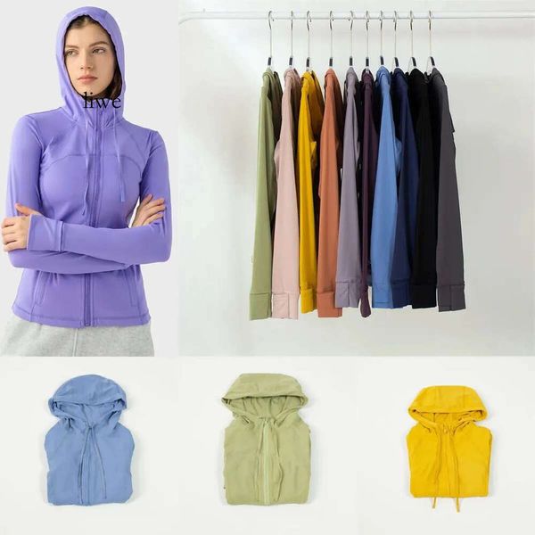 Womens Lululeamon Yoga Womens Define Workout Sport Coat Fiess Lulu Hoodie Dry Activewear Top Solid Zip Up Sweatshirt Sportwear Hot Sell Men
