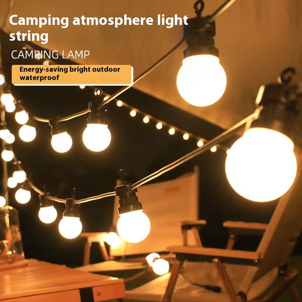 Camping Atmosphere Solar G50 Bubble String Outdoor Waterproof Tent Courtyard Decoration Color Light