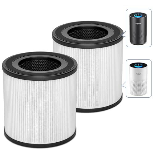 2 Pack ZQA-4000C Replacement Filter ZQA-4000C Air Purifier, H14 True Air Cleaner 360° 3-Stage Filtration, 3-in-1 High-Efficiency