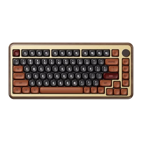 Akko MU02 Mechanische Tastatur mit Walnussholzgehäuse, 75% RGB, 2,4 G, kabellos-Bluetooth-kabelgebunden, Hot-Swap-fähige Gaming-Tastatur mit PBT-Dye