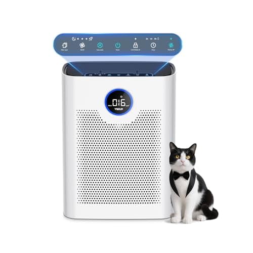 Air Purifiers for Home Large Room up to 2200 ft², VNIUP H14 True HEPA Air Purifier for Bedroom, PM 2.5 Display Air Quality Sensor Air Cleaner for for