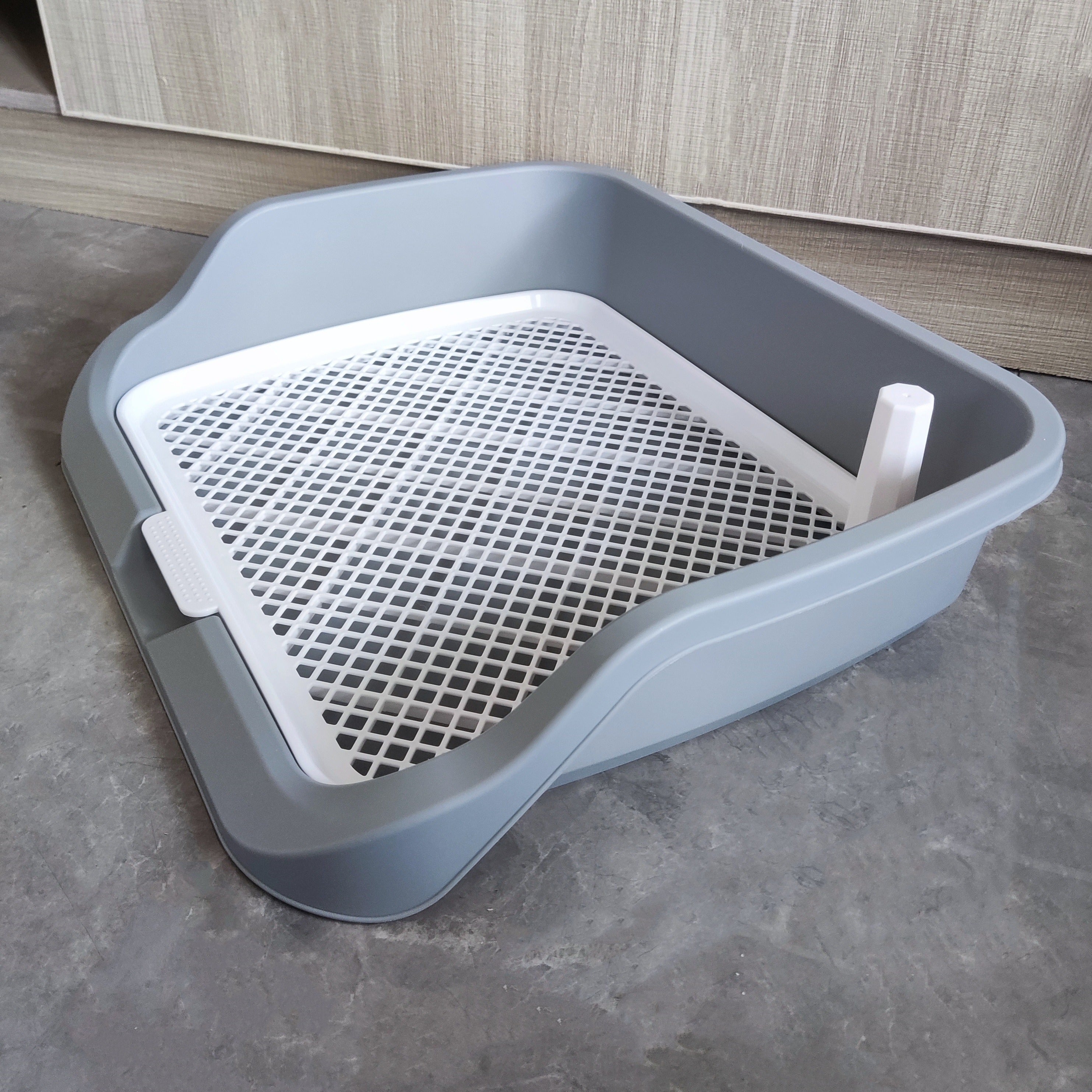 TEMU Large High-sided Dog Pet Litter Box With Convenient Removable Grid - Easy Clean Plastic Dog Toilet For Small To Medium Breeds