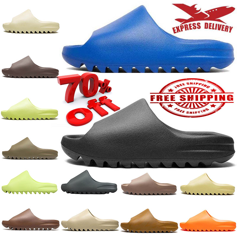 Designer sliders men women slippers resin black bone white sandal cream clay moon blue mens lightweight comfortable beach slides 36-47