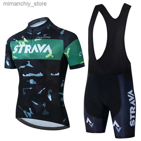 Cycling Jersey Sets Bicycle clothing TRAVA mens jersey road bike uniform bib Mtb Ma clothing jacket shorts mens bicycles spring-summer Q2406