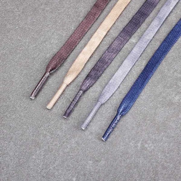 Shoe Parts Accessories NEW 1 Pair Flat Shoelaces Polyester Cotton White Shoe Laces for Sneakers Pattern Weaving Non Fading Shoestring Shoe A