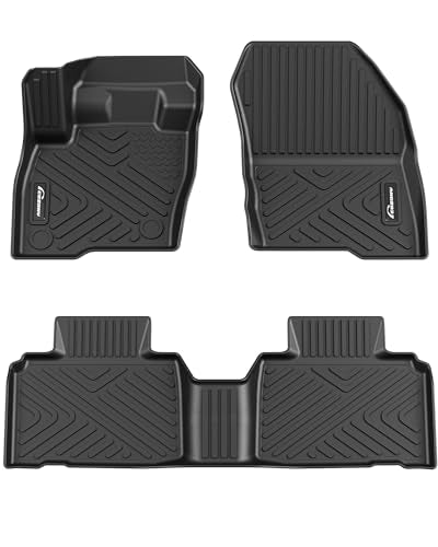 Garvee Floor Mats for 2015-2024 Ford Edge, TPE All Weather Custom Fit Front 1st & 2nd Row Floor Mats Liner Tray