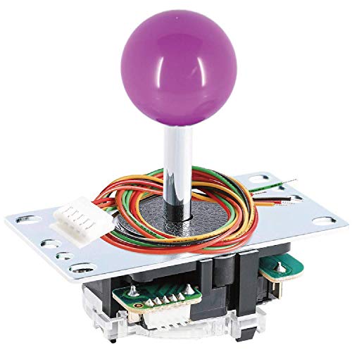 SANWA JLF-TP-8YT Arcade Joystick (Purple Ball Top) - Premium, High Precision, Responsive Controls, Multi-Platform Compatible - Ideal for Gaming Enthus