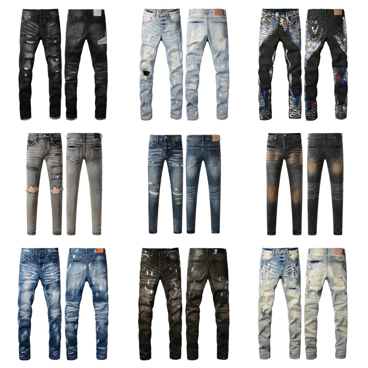 men jeans mens designer jean pants brand baggy womens retro casual hip hop streetwear designers joggers pant hole black skinny slim Jeans uomo rock