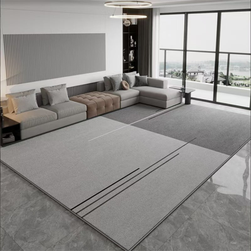 4689-28.88-HB-Minimalist Solid Color Carpet Living Room Sofa Large Area Decorative Rug Bedroom Lines Polyester Thickened Furry Home Floor Mats