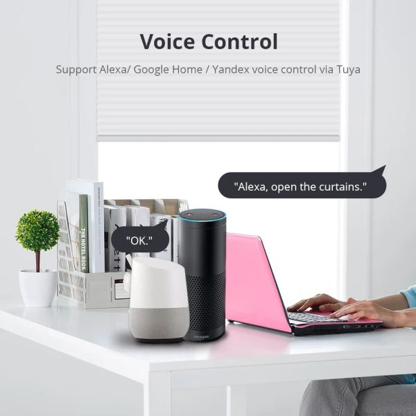 Zemismart Tuya Zigbee Rechargeable Roller Blinds Motor for 17mm 25mm 28mm Tube Alexa Google Home Smart Electric Curtain Engine