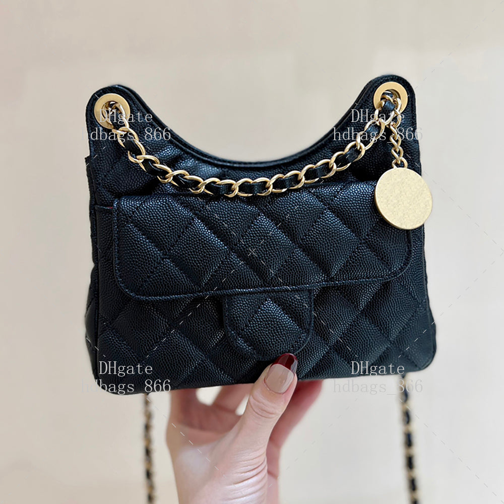 Small Hobo Bag 19CM Mirror Quality Crossbody Designer Bags Calfskin Leather Shoulder Bag Designer Woman Chain Bag With Box 24C27B