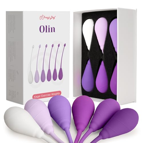 Tracy's Dog Kegel Weights System - Progressive Strength Training Set of 6 Premium Silicone Balls for Women Pelvic Floor Exercise, Ergonomic Design, fo