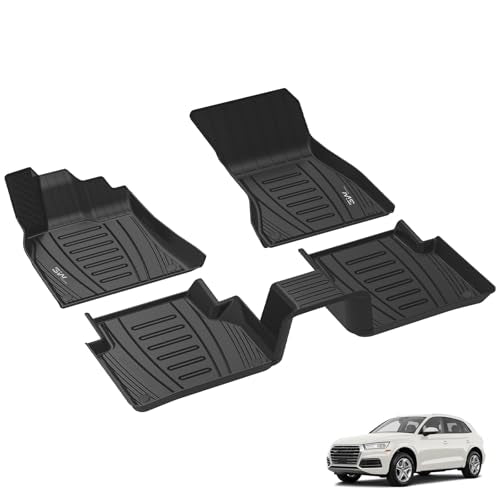 3W Floor Mats Fit for Audi, Thorex™ All Weather Full Set Car liners and Cargo Mats, Dog Friendly Accessories Custom Fit for New Version Audi