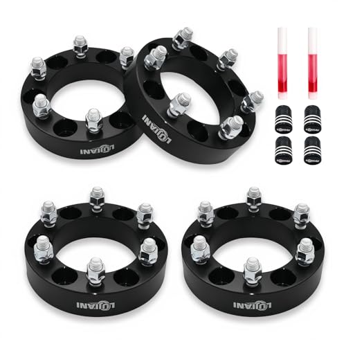 4 Pack 6x139.7mm Wheel Spacers for Silverado Avalanche Tahoe Yukon, 1.5" Thick Forged Hubcentric Tire Spacer, M14x1.5 Thread Studs & 108mm Centric Bor